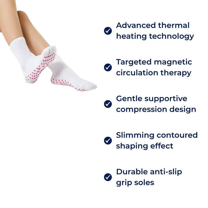 Heating Socks – Magnetic Therapy – Breathable Slimming Thermal Socks for Cold Feet Relief – Boosts Circulation &amp; Comfort