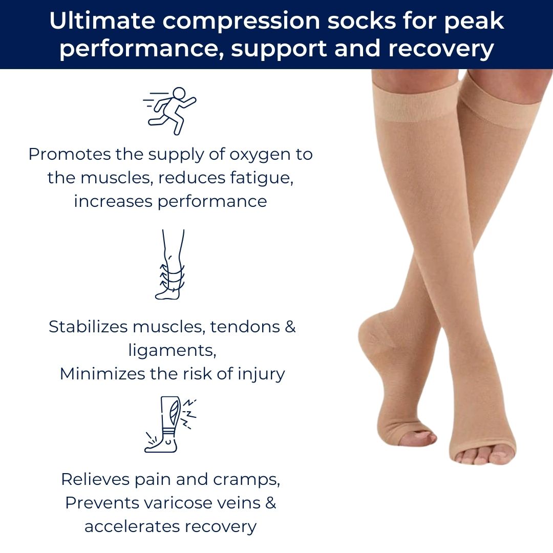 CircuFlex Orthopaedic Comfort Compression Stockings | for Improved Blood Circulation - Pain Relief - Reduced Swelling - Varicose Vein Management