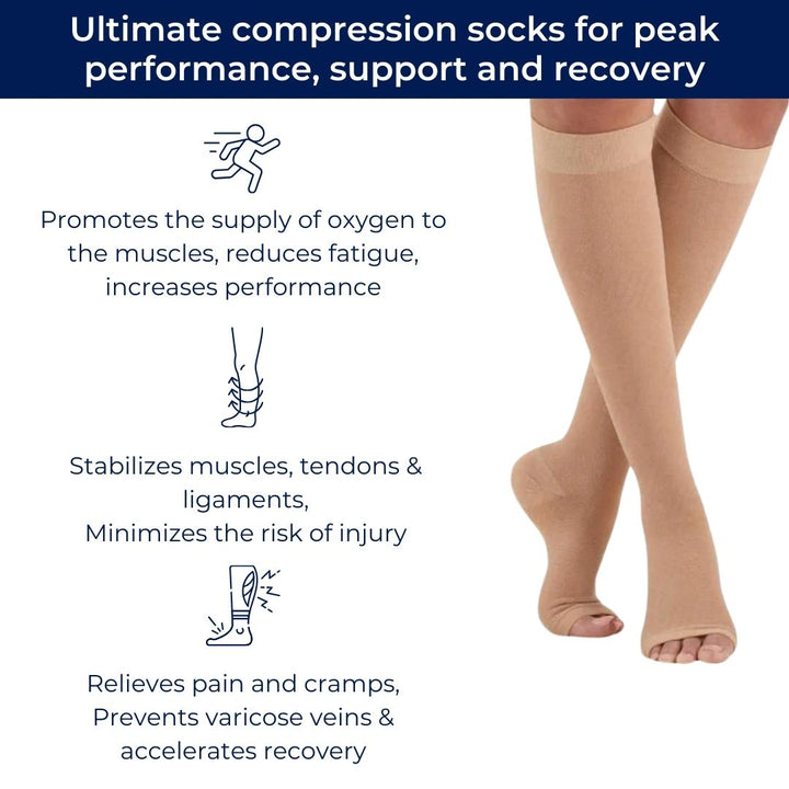 CircuFlex Orthopaedic Comfort Compression Stockings | for Improved Blood Circulation - Pain Relief - Reduced Swelling - Varicose Vein Management