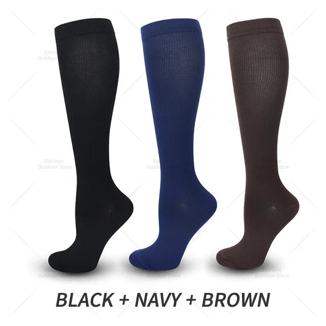 3 Pairs of Knee-High Compression Socks - FitSupport