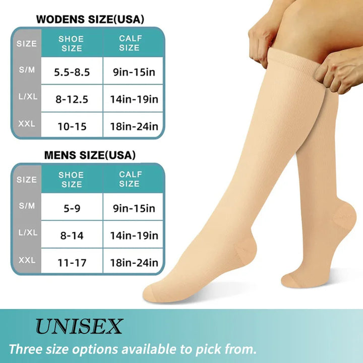 3 Pairs of Knee-High Compression Socks - FitSupport