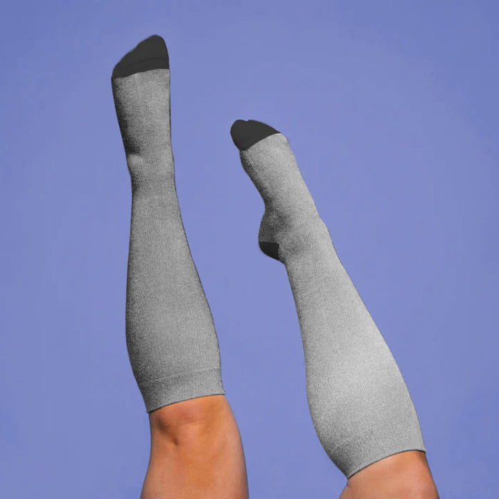 Bamboo Wide Compression Socks - grey
