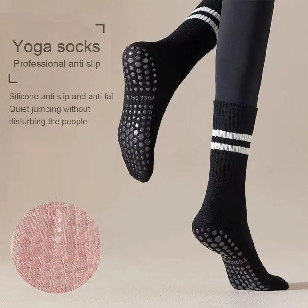 Anti-slip Mid-Tube Sports Socks for Fitness and Yoga - GripFit