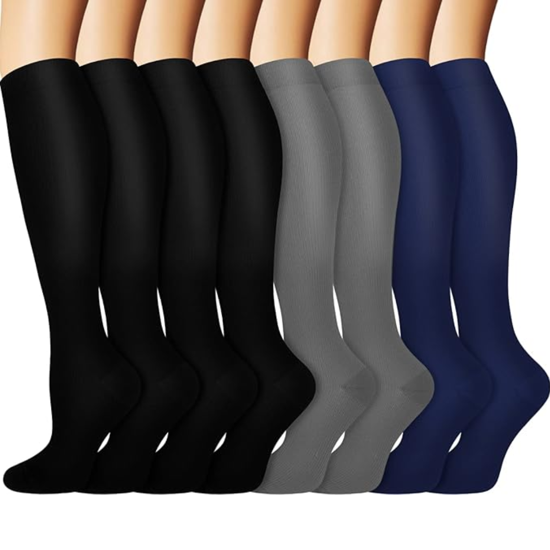 Gradual Compression Copper Socks 15-20mmHg (8 Pairs) - StepRelief