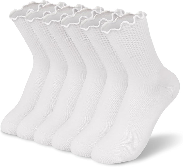 Ruffled Cotton Ankle Socks - Lisa